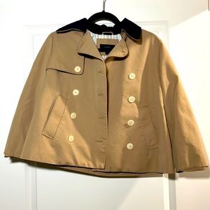 J. Crew G043 Cropped Tan Trench Coat